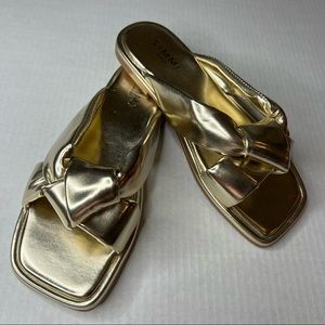 Simmi London Metallic Gold Sandals